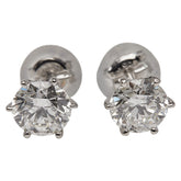 Pt900 プラチナ ダイヤ1.122ct スタッドピアス レディース 【中古】